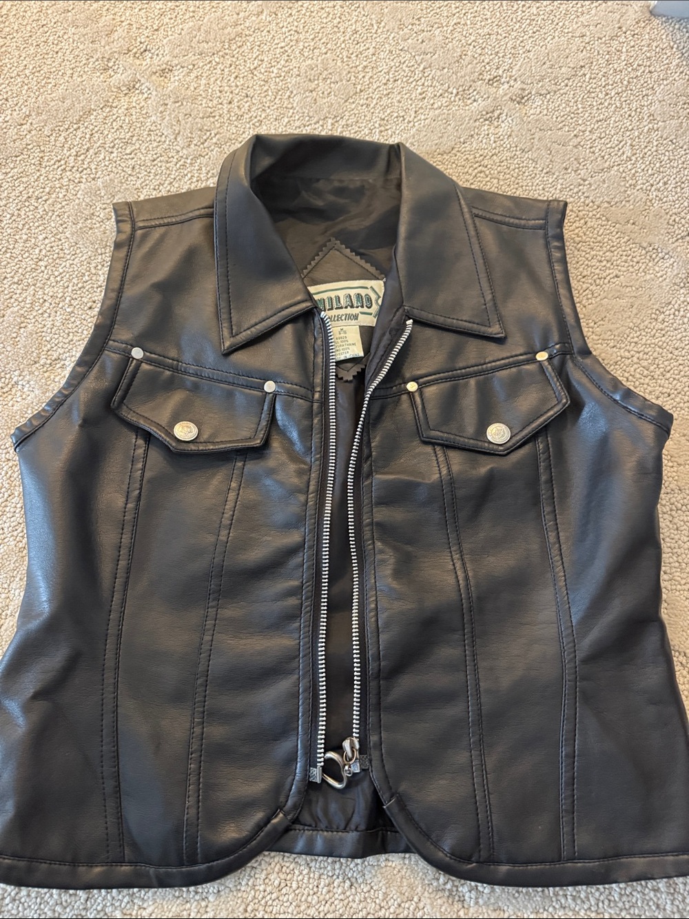 Milano Collection Navy Blue Jacket Interior Label